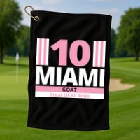 Miami 10 Goat Great Of All Time Golf Towel