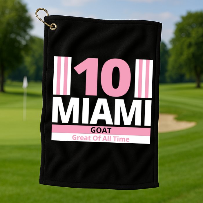 Miami 10 Goat Great Of All Time Golf Towel