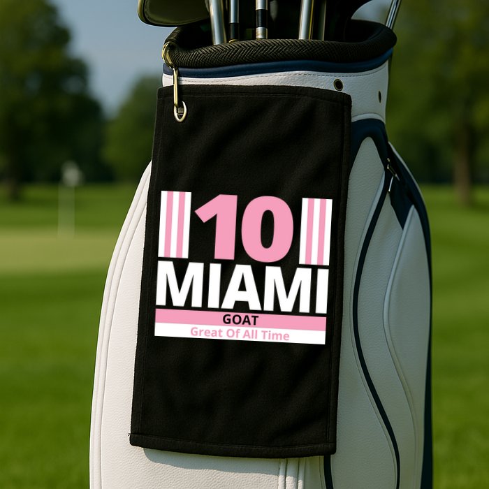 Miami 10 Goat Great Of All Time Golf Towel
