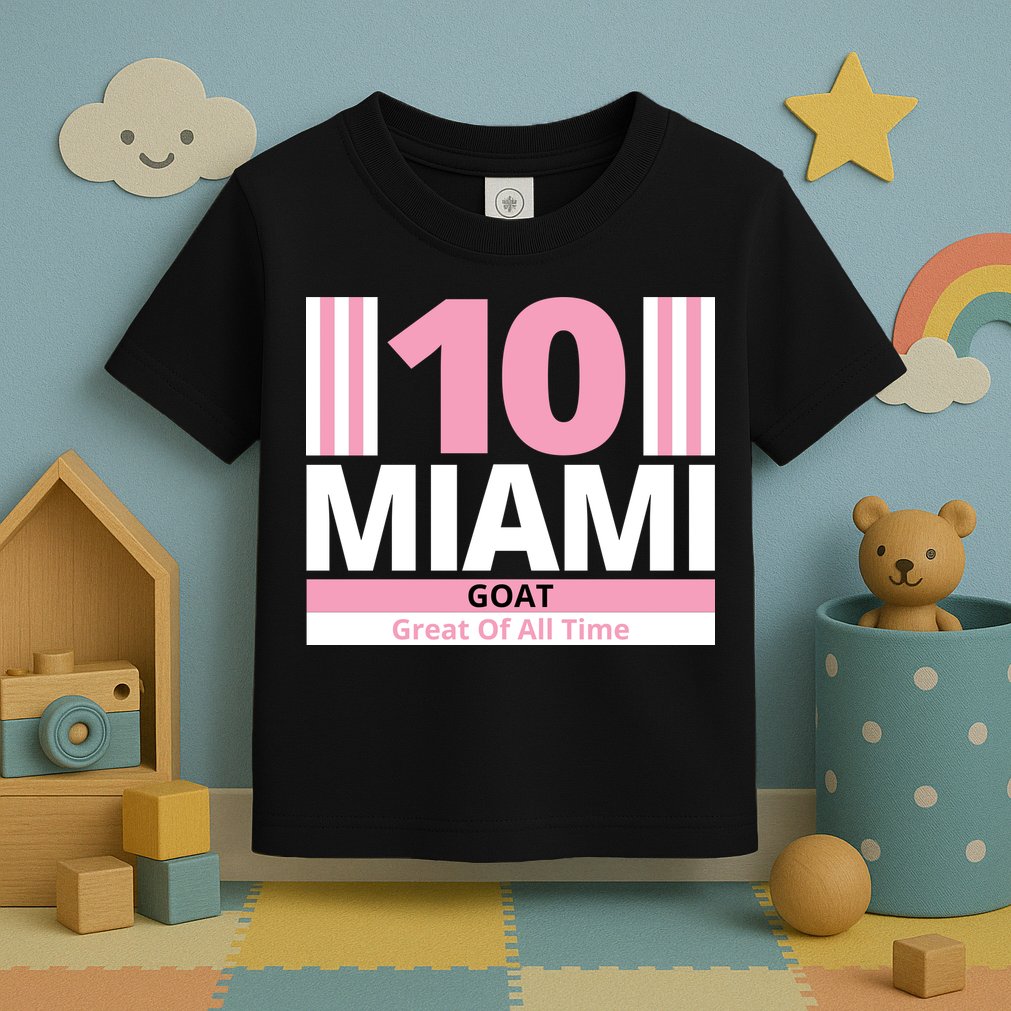 Miami 10 Goat Great Of All Time Toddler T-Shirt