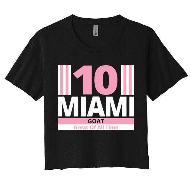 Miami 10 Goat Great Of All Time Crop Top