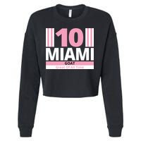 Miami 10 Goat Great Of All Time Cropped Pullover Crew