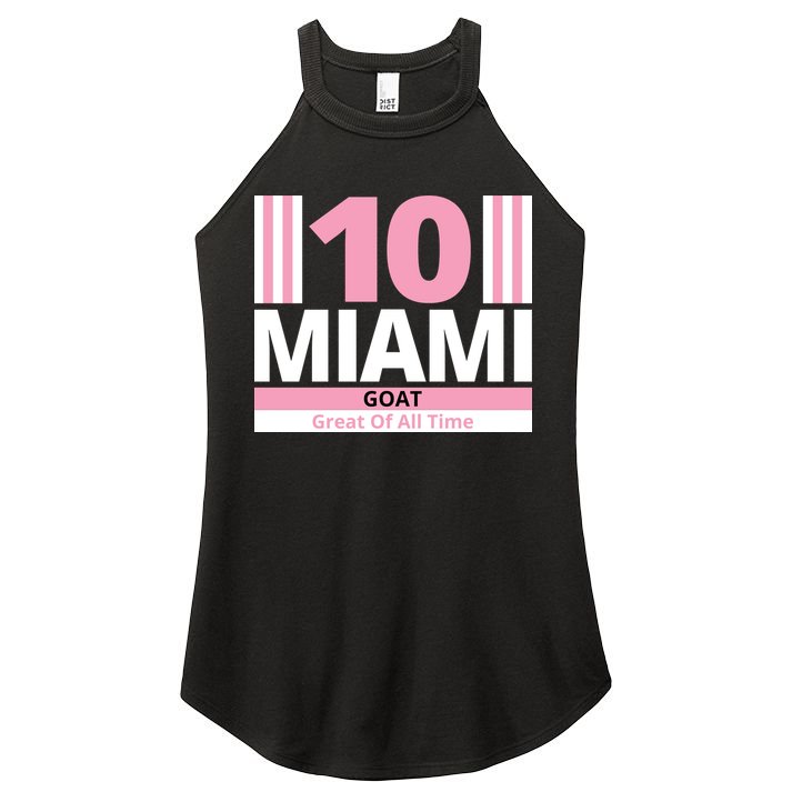 Miami 10 Goat Great Of All Time Women's Perfect Tri Rocker Tank