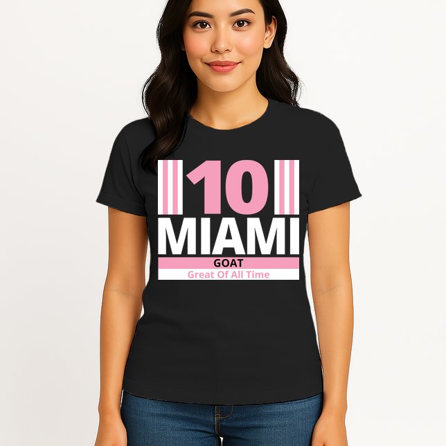 Miami 10 Goat Great Of All Time Womens T-Shirt