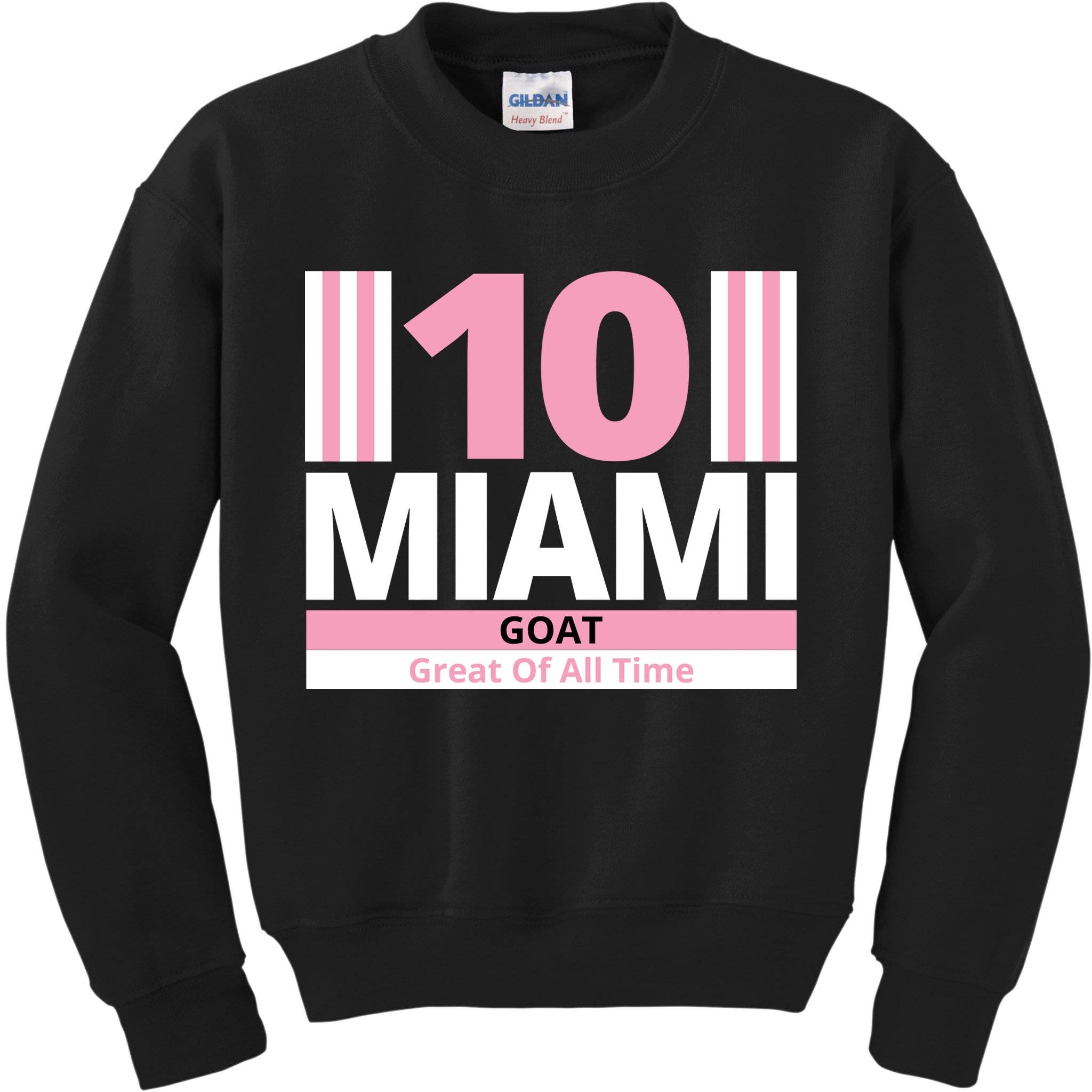 Miami 10 Goat Great Of All Time Kids Sweatshirt