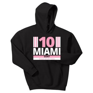 Miami 10 Goat Great Of All Time Kids Hoodie