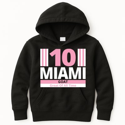 Miami 10 Goat Great Of All Time Kids Hoodie