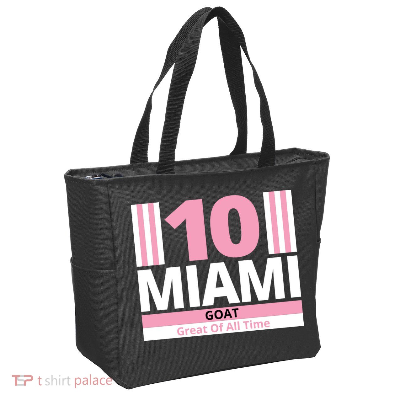 Miami 10 Goat Great Of All Time Zip Tote Bag