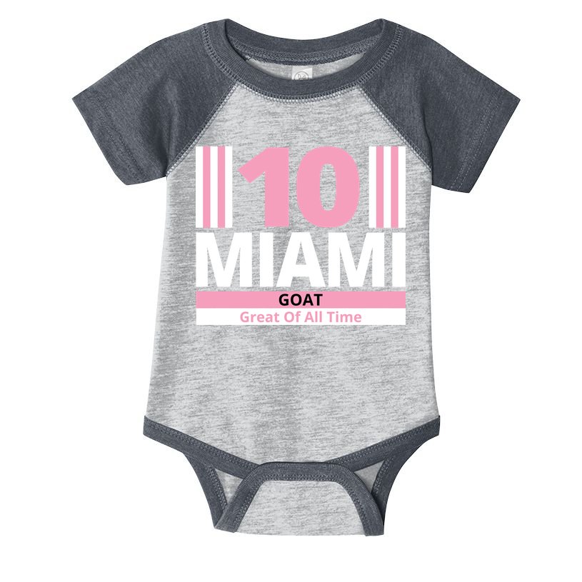 Miami 10 Goat Great Of All Time Infant Baby Jersey Bodysuit