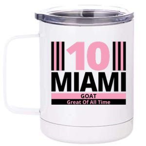 Miami 10 Goat Great Of All Time 12 oz Stainless Steel Tumbler Cup