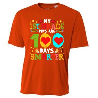 My 1st Grade Are 100 Days Smarter Happy 100th Day Gift Cooling Performance Crew T-Shirt