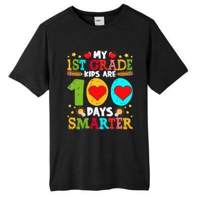 My 1st Grade Are 100 Days Smarter Happy 100th Day Gift Tall Fusion ChromaSoft Performance T-Shirt