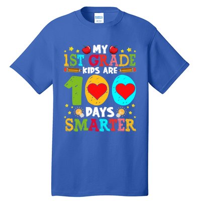 My 1st Grade Are 100 Days Smarter Happy 100th Day Gift Tall T-Shirt