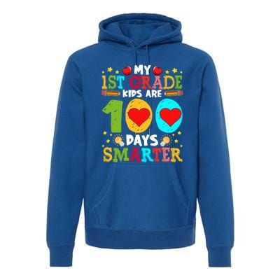 My 1st Grade Are 100 Days Smarter Happy 100th Day Gift Premium Hoodie