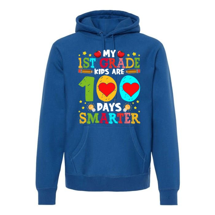 My 1st Grade Are 100 Days Smarter Happy 100th Day Gift Premium Hoodie