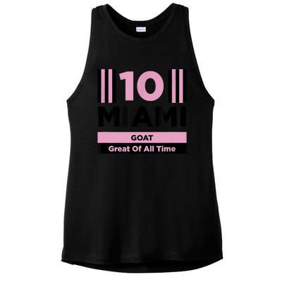 Miami 10 GOAT Ladies PosiCharge Tri-Blend Wicking Tank