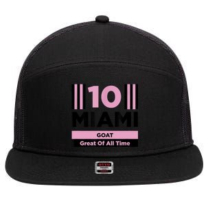 Miami 10 GOAT 7 Panel Mesh Trucker Snapback Hat