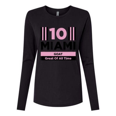 Miami 10 GOAT Womens Cotton Relaxed Long Sleeve T-Shirt