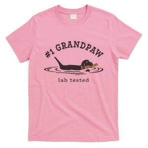 Men 1 Grandpaw Lab Tested Pun Labrador Retriever Grandpa T-Shirt