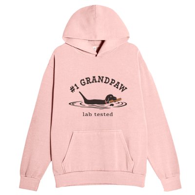 Men 1 Grandpaw Lab Tested Pun Labrador Retriever Grandpa Urban Pullover Hoodie