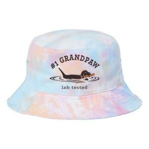 Men 1 Grandpaw Lab Tested Pun Labrador Retriever Grandpa Tie Dye Newport Bucket Hat