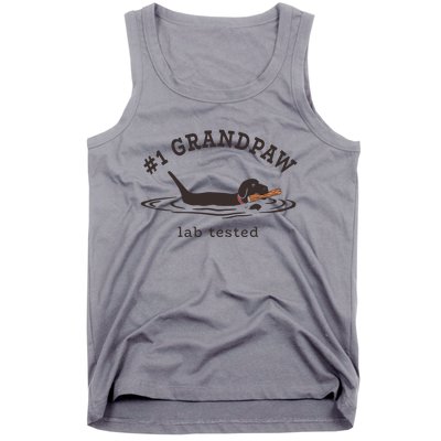 Men 1 Grandpaw Lab Tested Pun Labrador Retriever Grandpa Tank Top