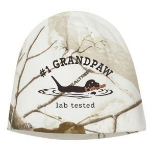 Men 1 Grandpaw Lab Tested Pun Labrador Retriever Grandpa Kati - Camo Knit Beanie