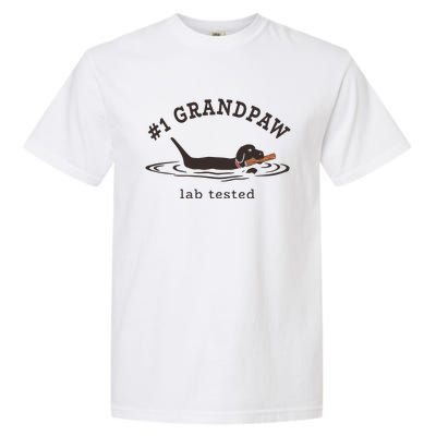 Men 1 Grandpaw Lab Tested Pun Labrador Retriever Grandpa Garment-Dyed Heavyweight T-Shirt