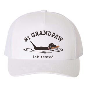 Men 1 Grandpaw Lab Tested Pun Labrador Retriever Grandpa Yupoong Adult 5-Panel Trucker Hat