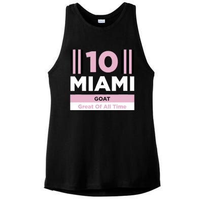 Miami 10 GOAT Ladies PosiCharge Tri-Blend Wicking Tank