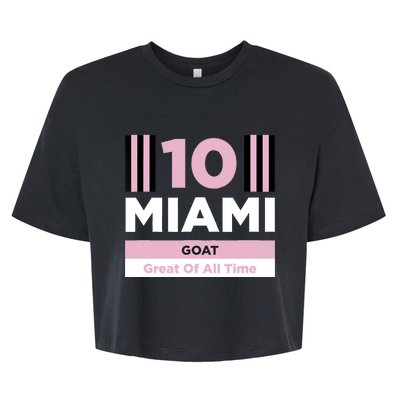 Miami 10 GOAT Bella+Canvas Jersey Crop Tee