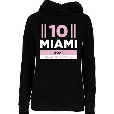 Miami 10 GOAT Womens Funnel Neck Pullover Hood