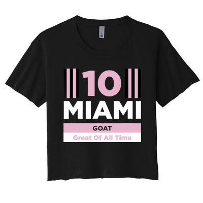 Miami 10 GOAT Women's Crop Top Tee