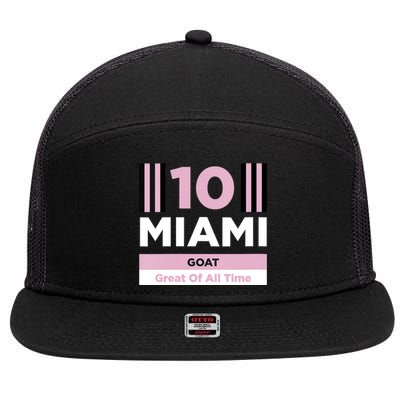 Miami 10 GOAT 7 Panel Mesh Trucker Snapback Hat