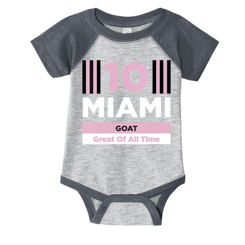 Miami 10 GOAT Infant Baby Jersey Bodysuit