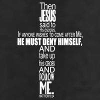 Matthew 16:24 Jesus Said Follow Me Cross 15oz Campfire Ceramic Mug