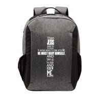 Matthew 16:24 Jesus Said Follow Me Cross Vector Backpack