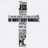 Matthew 16:24 Jesus Said Follow Me Cross Garment-Dyed Sweatshirt