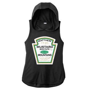 Matthew 17:20 Mustard Label Ladies PosiCharge Tri-Blend Wicking Draft Hoodie Tank