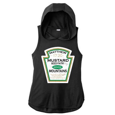 Matthew 17:20 Mustard Label Ladies PosiCharge Tri-Blend Wicking Draft Hoodie Tank