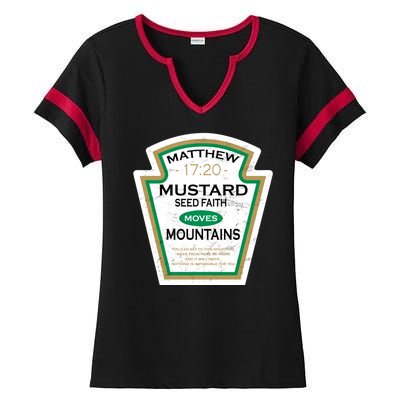 Matthew 17:20 Mustard Label Ladies Halftime Notch Neck Tee