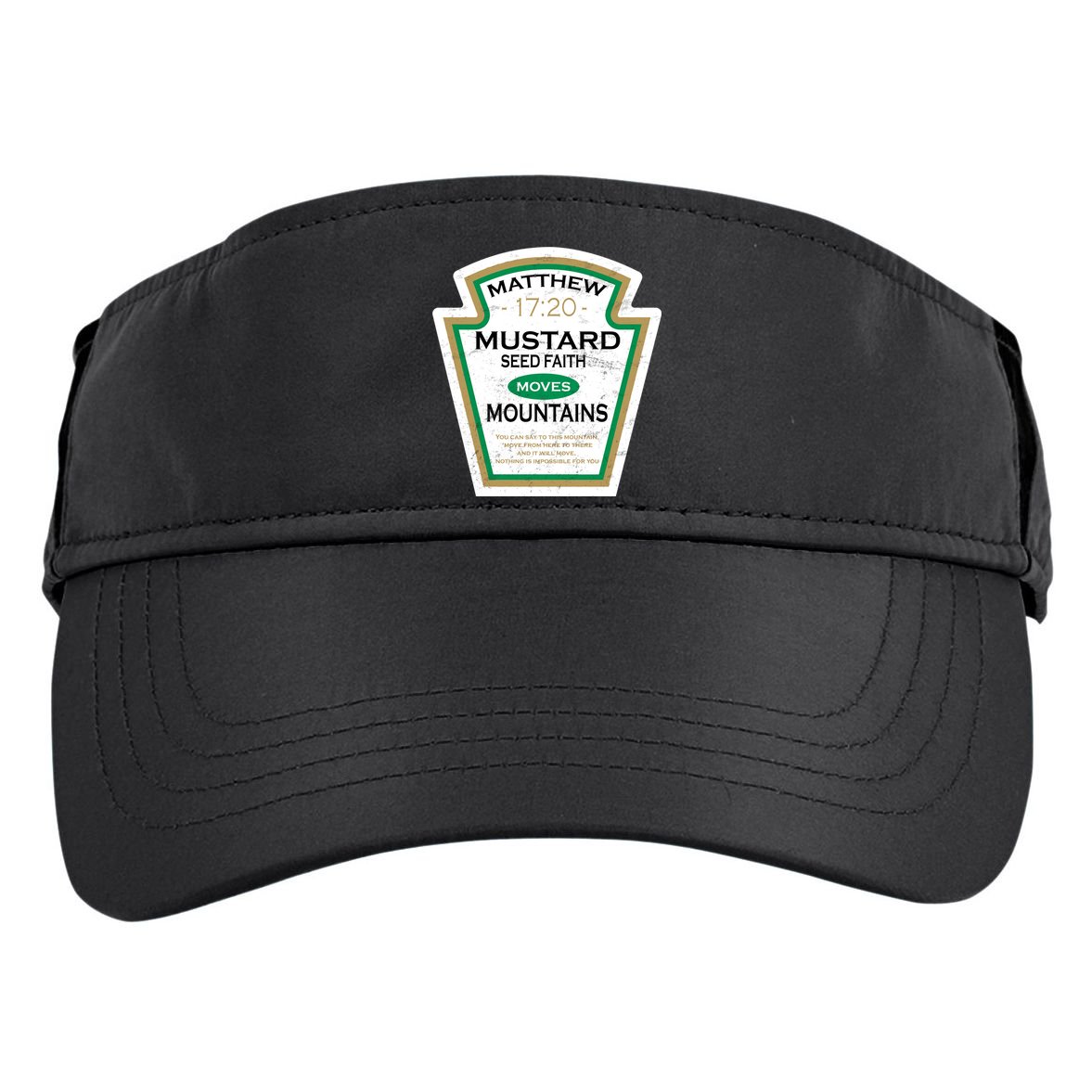 Matthew 17:20 Mustard Label Adult Drive Performance Visor