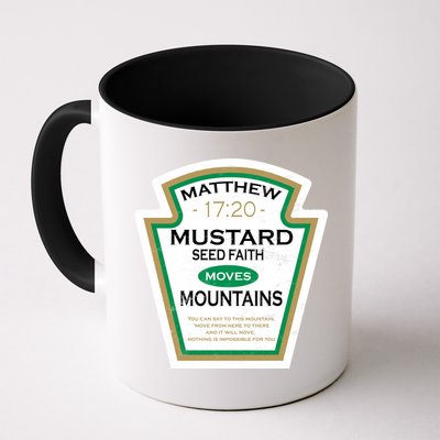 Matthew 17:20 Mustard Label Mug