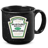 Matthew 17:20 Mustard Label 15oz Campfire Ceramic Mug