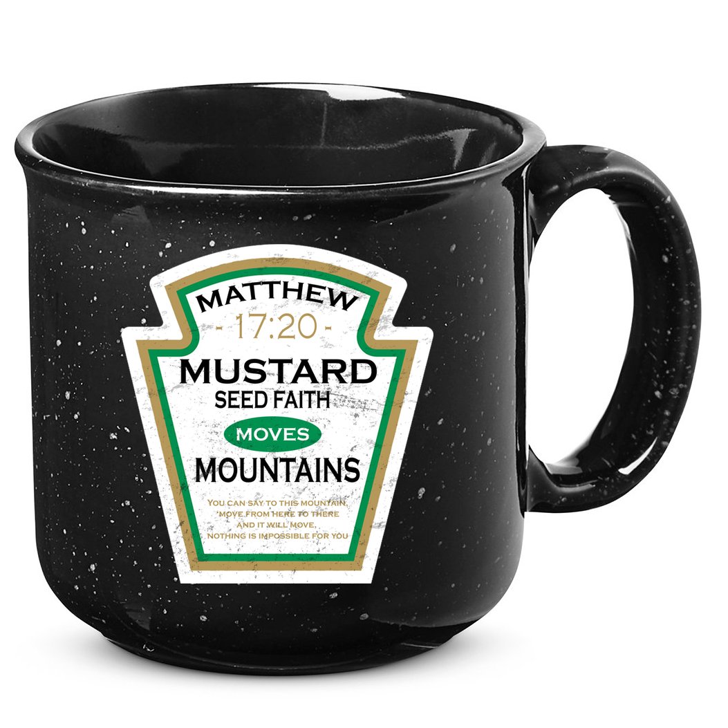 Matthew 17:20 Mustard Label 15oz Campfire Ceramic Mug