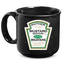 Matthew 17:20 Mustard Label 15oz Campfire Ceramic Mug