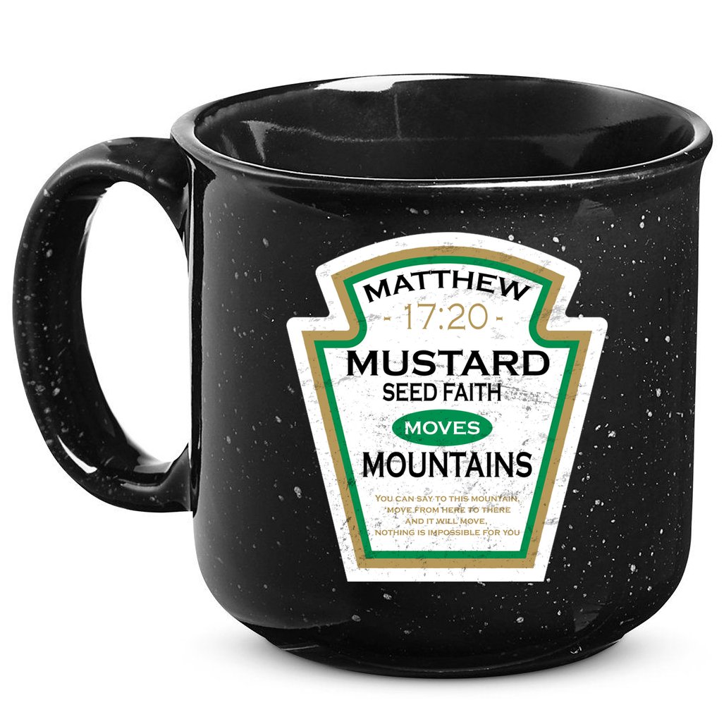 Matthew 17:20 Mustard Label 15oz Campfire Ceramic Mug