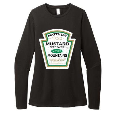 Matthew 17:20 Mustard Label Womens CVC Long Sleeve Shirt