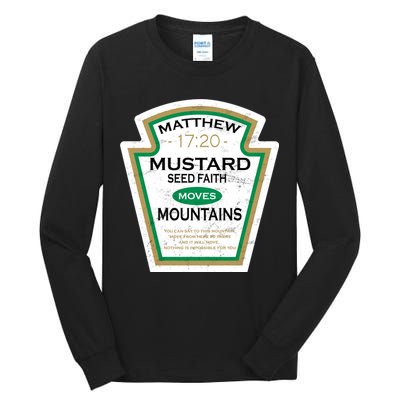 Matthew 17:20 Mustard Label Tall Long Sleeve T-Shirt
