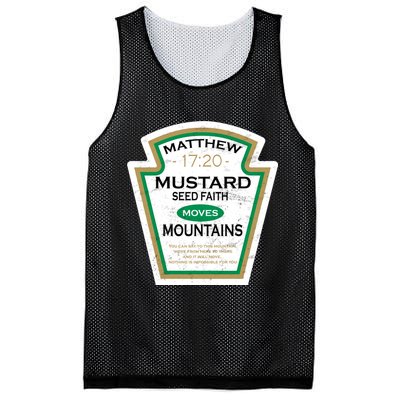 Matthew 17:20 Mustard Label Mesh Reversible Basketball Jersey Tank